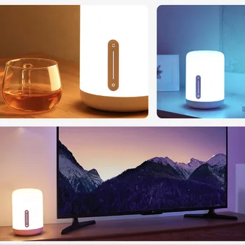 Sākotnējā Xiaomi Mijia Gultas Galda Lampa, 2 Mi Gudrā Māja Gaismas Iekštelpu Gulta Gaismas Mainās Krāsas Bezvadu Savienojumu Apple HomeKit