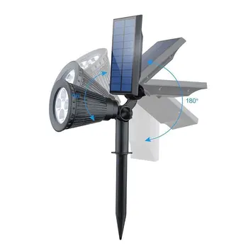 T-SUNRISE 2 Pack Saules Spotlight LED Saules Gaismas Zaļā Gaisma Ūdensizturīgs Āra Ainavu Apgaismojums Sienas Gaismas Dārza Pagalmā