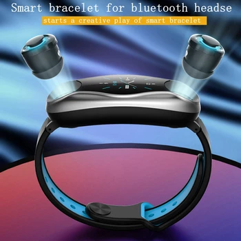 T90 Smart Aproce TWS Earbuds, Fitnesa Tracker Bluetooth 5.0 Bezvadu Austiņas IP67 Waterproof Sporta Band Skatīties uz Android vai IOS