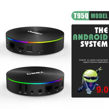 T95Q Smart TV BOX Android 9.0 Amlogic S905X2 Quad core, 4 GB operatīvā ATMIŅA 64G ROM 2.4 G/5G Dual WIFI BT4.1 USB3.0 3D 4K HDR Set Top Box