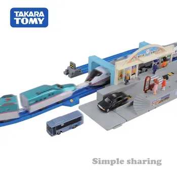 Takara Tomy Tomica Plarail E5 Hayabusa Stacijas Modelis Komplekts Lējumiem Miniatūras Vilcienu Rotaļlietas Funny Baby Magic Nieciņš Karstā Pop Bērniem Lelles