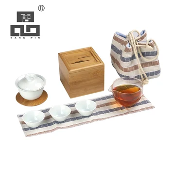 TANGPIN keramikas gaiwan teacups keramikas ķīnas tējas katlā portatīvo ceļojumu tēju komplekts