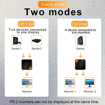 Tebe 4K HDMI Slēdzis 3D HDMI Splitter 1x2/2x1 Bi-Virziena Maiņu Adapteris, 2 in 1, kas par PS4/3 TV Kastē