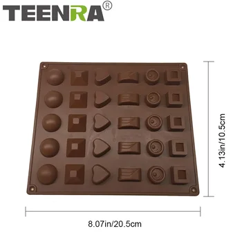 TEENRA 30 Silikona Šokolādes Pelējuma 3D Chocoalte Pelējuma Augļu Silikona Šokolādes Pelējuma Cepumu DIY Cepumu Pannas Cepšanas Trauku Bakeware