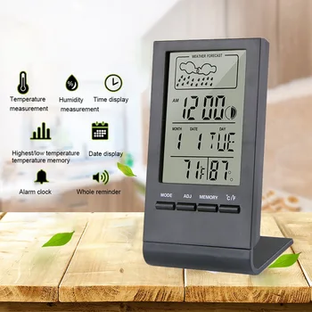 Termometru, Higrometru Kontūra Indikators Iekštelpu/Āra Laika Stacija Automātiskās Elektroniskās Temperatūra Mitrums Monitor Pulksteņi