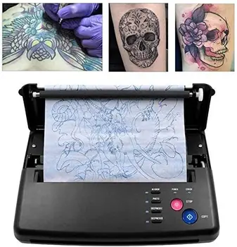 Tetovējums Siltuma Pārneses Mašīnas Printeri, Tetovējums Trafaretu Printeri, Kopēšanas Mašīnas ar 10pcs Siltuma Pārneses Papīrs un 500 Modelis