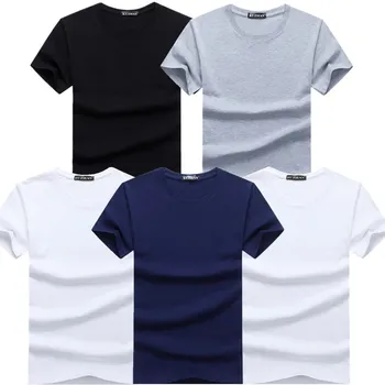 TEXIWAS 5gab Karstā 2018 Jaunu Modes Zīmolu O-veida Kakla Slim ShortSleeve T Krekls Vīriešiem Tendence Gadījuma Vīriešu T-Krekls korejas T Krekli 4XL 5X