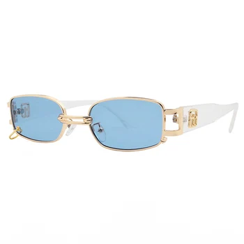 TIK&EI Ins Populārs Modes Taisnstūra Sieviešu Saulesbrilles Zīmolu, Dizaineru, Vintage Skaidrs, Luminiscences Zaļās Saules Brilles Vīriešiem Toņos UV400