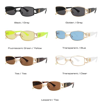TIK&EI Ins Populārs Modes Taisnstūra Sieviešu Saulesbrilles Zīmolu, Dizaineru, Vintage Skaidrs, Luminiscences Zaļās Saules Brilles Vīriešiem Toņos UV400