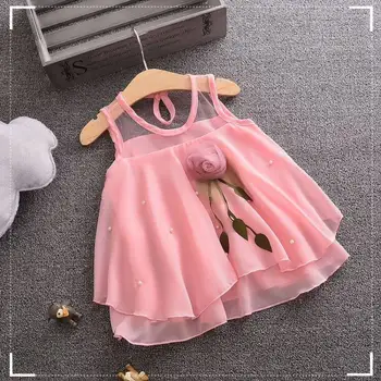 Toddler Modes Apģērbu Jaundzimušo Bērnu Cute Apģērbs Mazulim Meitenes Bez Piedurknēm Blūze Bērniem Ziedu Krekls Vasaras Topi