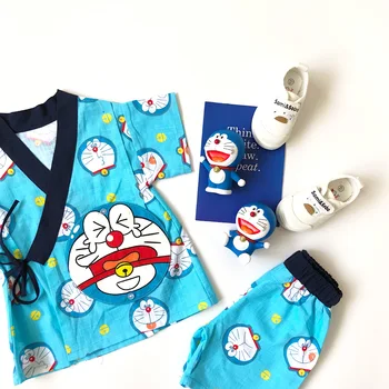 Tonytaobaby Jauno Vasaras Drēbes Zēniem un Meitenēm Bērnu apģērbi Multiplikācijas filmu Varoņi Pilns ar Japāņu Pidžamas