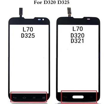 Touch Ekrāns LG L70 D320 D321 D320N Dual D325 Touchscreen LCD Displejs Digitizer Priekšējo Paneli, Stikla Vāks