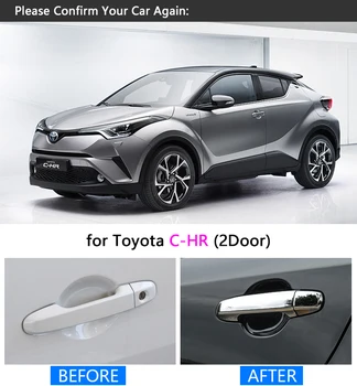 Toyota C-HR MK2 2017 2018 Grezns Chrome Roktura Vāciņš Melns, Komplekts CHR C AP Durvīm, Auto Piederumi, Uzlīmes Car Styling