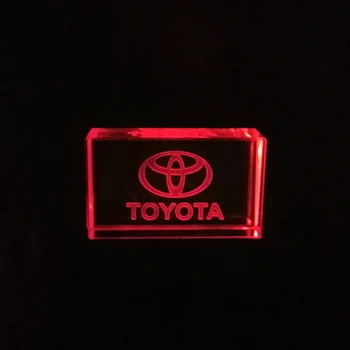 Toyota kristal + metalen USB flash drive pendrive 4GB 8GB 16GB 32GB 64GB, 128GB Externe Opslag Pasūtījuma Logo memory stick par Dāvanu