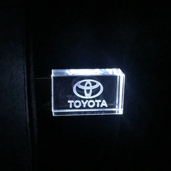 Toyota kristal + metalen USB flash drive pendrive 4GB 8GB 16GB 32GB 64GB, 128GB Externe Opslag Pasūtījuma Logo memory stick par Dāvanu