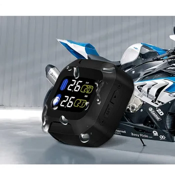 TPMS Motociklu Sensors Riepu Mobilo Riepu Riepu Spiediena kontroles Sistēma TPMS Moto Iekšējā/Externalpir Sensors LCD Displejs