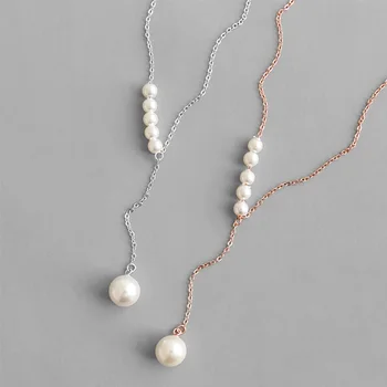TrustDavis Nekustamā 925 Sterling Sudraba Modes Pušķis Sintēzes Pērle Clavicle Kaklarota Sievietēm, Kāzu Sodu S925 Rotaslietas DA187