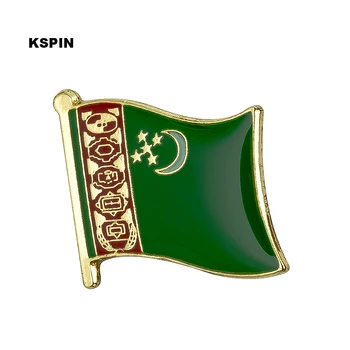 Turkmenistāna Karogu, Metāla Atloks Pin Militāro Žetons Skaistas Brošas Monētu Kolekciju, KS-0180