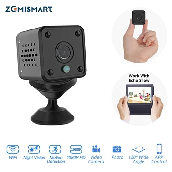 Tuya Smart 1080P Mini Kamera Ar Echo Show Onvif Ierakstīšanas Nakts Redzamības Kustības detektors Audio un Video Sinhronizācija Amats