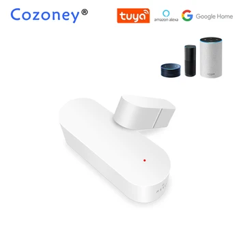 Tuya Smart WiFi Durvju Logu Sensors Magnēts Kontakta Detektors Mājās, Apsardzes Signalizācijas Sistēma, Amazon, Alexa, Google Home Saderīgu