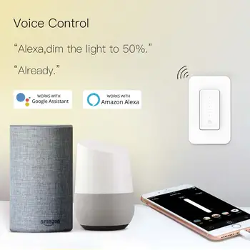 Tuya WiFi Smart Reostats Gaismas Slēdzi Balss Vadība ar Alexa, Google Home Smart Dzīves App Kontroles vienpola 3 Veidu Smart Home