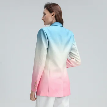 TWOTWINSTYLE Raibs Izšuvumi Hit Krāsu Žakete Sievietēm Robots garām Piedurknēm Gadījuma Mētelis Sieviešu Modes Jauns Apģērbu 2020