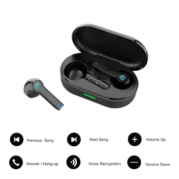 TWS Bezvadu Austiņas Touch Bluetooth Austiņas HIFI Skaņas Austiņas Ūdensizturīgs ar Mikrofonu IOS Android Tālrunis