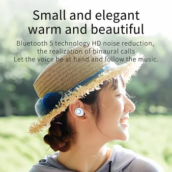 TWS Bezvadu Bluetooth 5.0 Austiņas 3D Stereo In-Ear Earbuds Auto Pievienojiet brīvroku Tālruņa Zvanu Mini Bass Austiņas