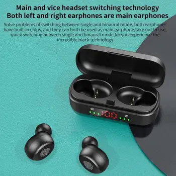 TWS Bluetooth 5.0 Austiņas Bezvadu Austiņas Stereo Sporta Ūdensizturīgs Earbuds, Austiņas priekš iPhone, Huawei, Samsung Xiaomi Redmi