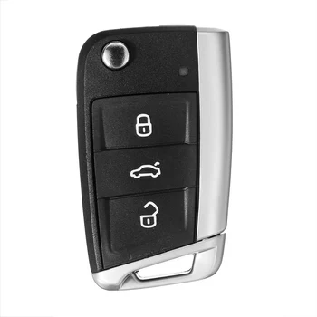 Tālvadības Auto Atslēgu Apvalks Gadījumā Segtu Fob Taustiņu Asmens 3 Pogas Modificētu Locīšanas Flip VW Golf MK7 3 Skoda Seat Passat B6