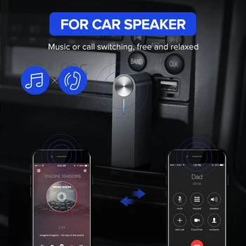 UGREEN Bluetooth Uztvērējs aptX LL 5.0 Automašīnas Aux 3.5 mm Stereo brīvroku Automašīnas Komplektu Mājās TV Auto Stereo Austiņas Audio Adapteri
