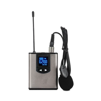 UHF Bezvadu Mikrofonu Sistēma Mini Lavalier Mikrofons ar Bodypack Portatīvo Uztvērēju un Mini Uztvērējs Mācīt Lekciju