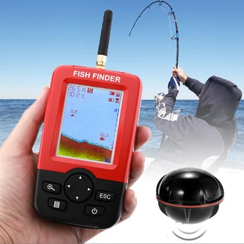 Ultra-sonar Zivju Sensors Zvejas Finder Signalizācijas 100M Ar 2,4 collu TFT LCD Ekrānu Zvejas Rīki Lure Echo Sounder Zivju Detektors