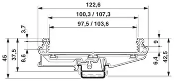 UM108 PCB garums: 51-100mm profila paneļa montāžas bāze PCB mājokļu PCB DIN Sliedes montāžas adapteris