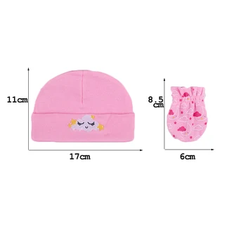 Unisex Jauno Dzimis Puika Drēbes Bodysuits+Bikses+Cepures+Cimdi Baby Girl Apģērbu Kokvilnas Apģērba Komplekti