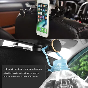 Universālais Statīvs ar Magnētisko Auto Telefona Turētājs Aizmugurējā Aizmugurējā Sēdekļa Pagalvi Spilvena Atbalstu Magnēts Mount Āķis, iPhone, Samsung
