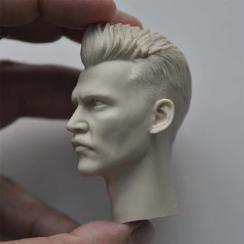 Unpainted 1/6 Gellert Grindelwald Johnny Depp Vadītājs Sculpt DIY PVC Vadītājs Cirsts Modeļa Rotaļlietu 12