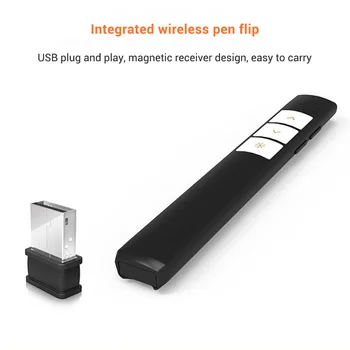 USB 2.4 Ghz Bezvadu Tālvadības Prezentācijas PPT ar Sarkanu Lāzera Rādāmkociņš ar Pildspalvu, Powerpoint Prezentācija Universal Remote