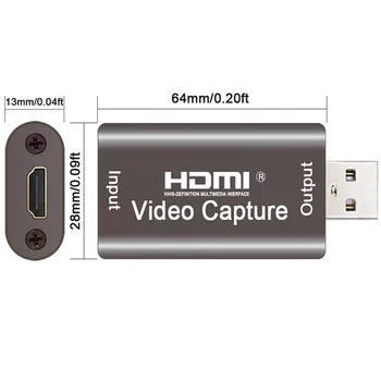 USB 3.0 Video capture karte, usb 3 4K HDMI ievadi Spēle Ieraksta Ailē Datoru Youtube OBS Tiešraidi Raidījums