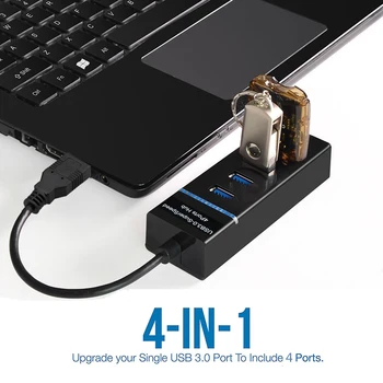 USB C HUB 3.0 3.1 Vairāku Tipu-C 4 Port LED MacBook Air, Pro Datora, DATORU, Notebook, Klēpjdatoru Piederumi OTG Adapteri Sadalītājs