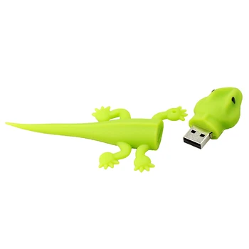USB Flash Drive Zaļā Ķirzaka, 4GB 8GB 16GB 32GB 64GB, 128GB Gecko, USB 2.0 Flash Drive Atmiņas Karte, USB zibatmiņas Disks Pendrive Dāvanu