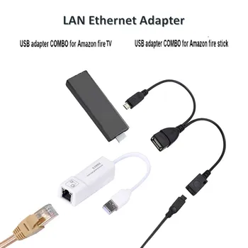 USB LAN Ethernet Adaptera Kabeli Samazināt Buffering Par 2. Paaudzes Amazon Fire TV Stick Plug and Play