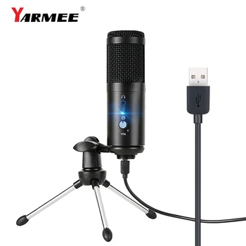 USB mikrofons kondensatora datoru microfono condensador PC Youtube studijas ieraksta interneta sanāksmē dziedāšanas YR04