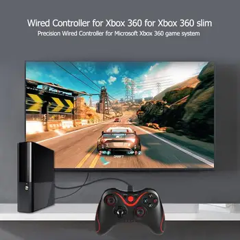 USB Vadu Spēle Rīkoties Kontrolieris Joypad Gamepad Microsoft Xbox 360 Xbox 360 Slim PC Windows
