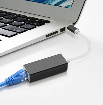 USB3.1 C Tipa Ethernet Adapteris USB-C RJ45 Lan Tīkla Karte Mājas Vadu Tīkla Kabeli Pārveidotājs Macbook/ASUS/Samsung/Dell