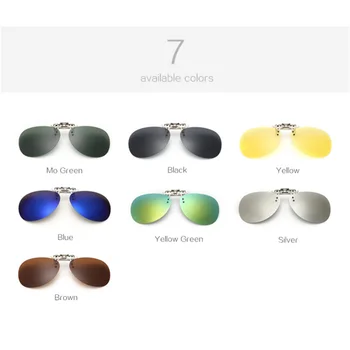 UVLAIK Izmēģinājuma Polarizētās Klipu Saulesbrilles Vīriešiem, Sievietēm, Nakts Redzamības Brilles Brilles, Dzeltenas Classic Bezrāmju Saules Brilles