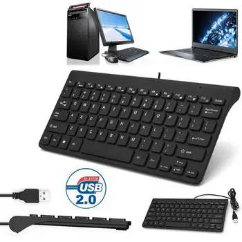 Vadu Klaviatūra Ultra-Plānas Kluss, Maza Izmēra 78 Taustiņi Mini Multivides USB 2.0 Tastatūra Klēpjdatoru, Teclado Mecanico Office