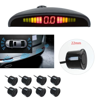 Vairumtirdzniecības 12V Pēc Tirgus Smart LED Displejs, Universāls Auto 8 Priekšējo Un Aizmugurējo Parkošanās Sensoru Komplekts