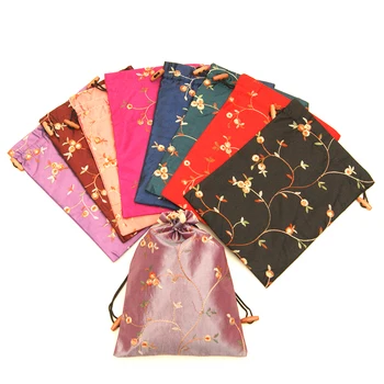 Vairumtirdzniecības 5GAB Ķīniešu stila iezīmes, izšuvumi aukliņu komplektā kabatas lielās drēbes, kurpes uzglabāšanas soma dāvanu maisiņi