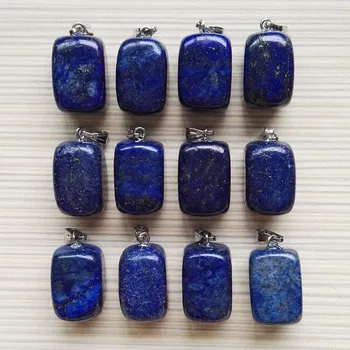 Vairumtirdzniecības Dabas Lapis lazuli akmens kuloni 24pcs/daudz Laba kvalitāte piekariņi Neregulāras formas kuloni par rotaslietu izgatavošana